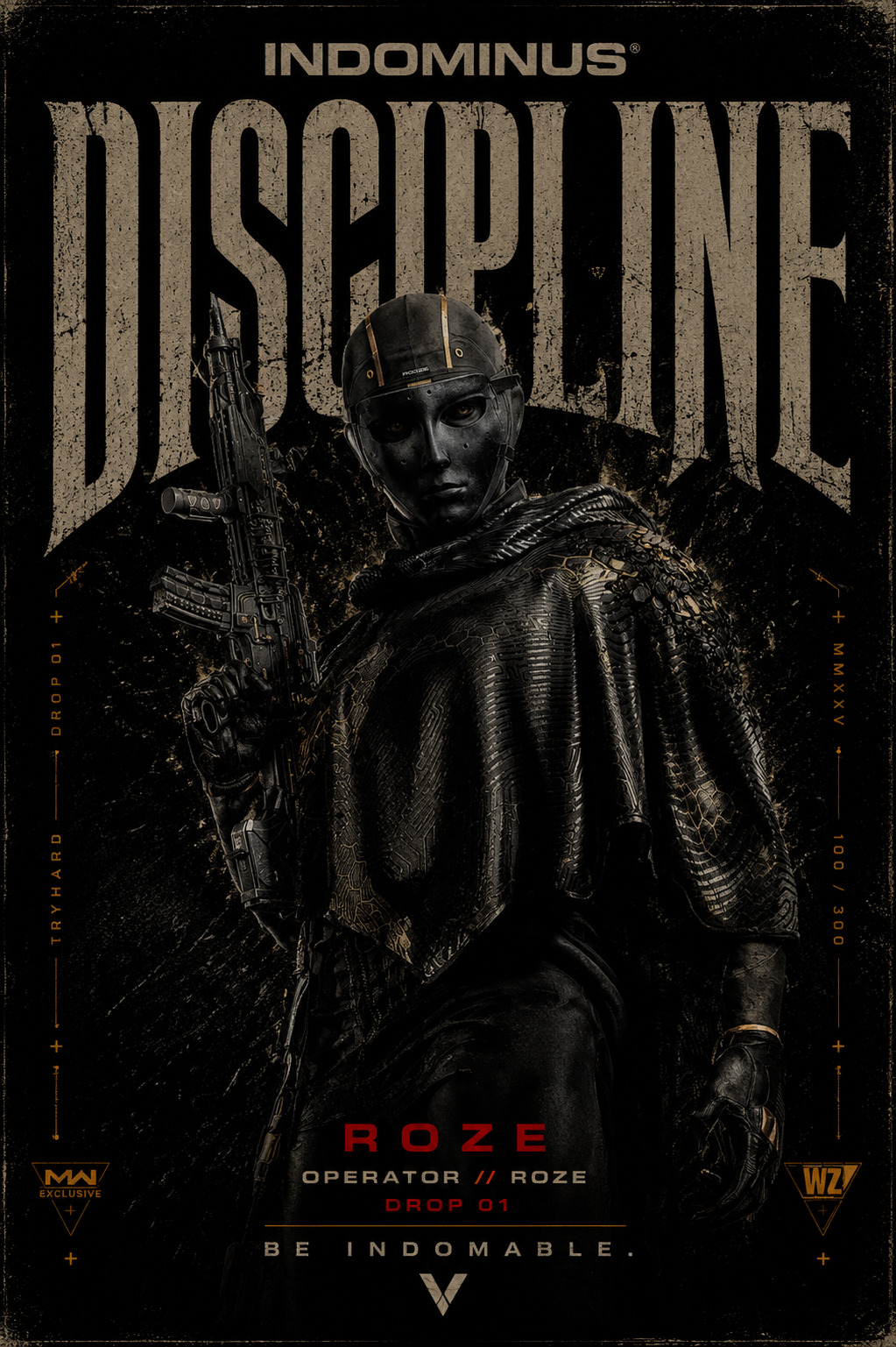Arte oficial ROZE — DISCIPLINE, DROP 01 INDOMINUS